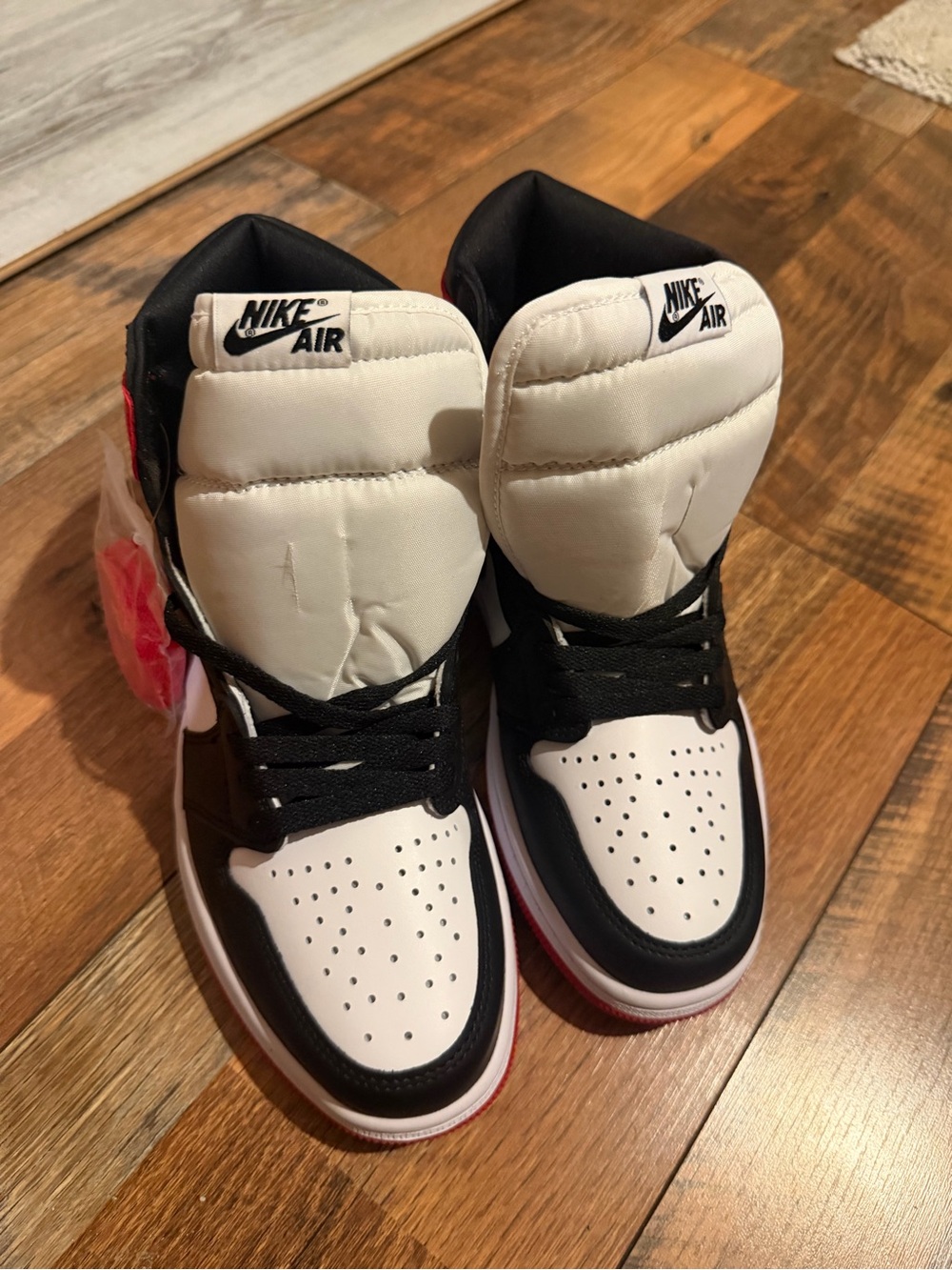 Nike Air Jordan 1 Retro High OG High-Top Sneakers in White, Black & Red